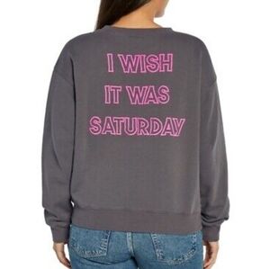 Wildfox I Wish It Was Saturday Crewneck Sweater